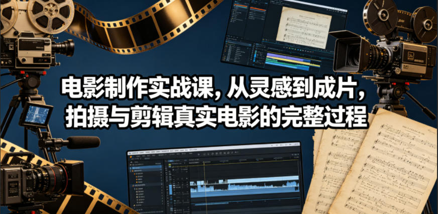 电影制作实战课,从灵感到成片,拍摄与剪辑真实电影的完整过程【原创双语字幕】-好运多多