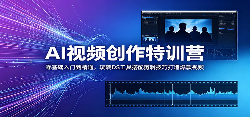 AI视频创作特训营:零基础入门到精通,玩转DS工具搭配剪辑技巧打造爆款视频-好运多多