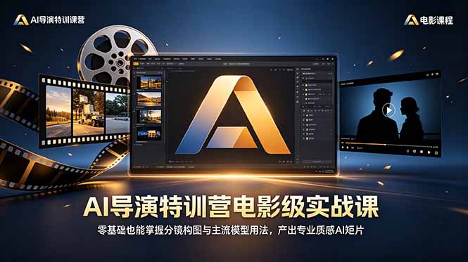 AI导演特训营电影级实战课,零基础也能掌握分镜构图与主流模型用法,产出专业质感AI短片-好运多多