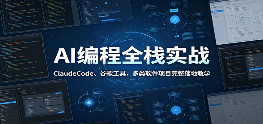AI编程全栈实战:ClaudeCode、谷歌工具,多类软件项目完整落地教学-好运多多