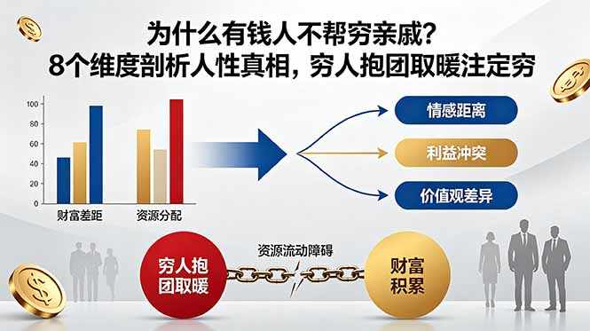 付费文章:为什么有钱人不帮穷亲戚?8个维度剖析人性真相,穷人抱团取暖注定穷-好运多多