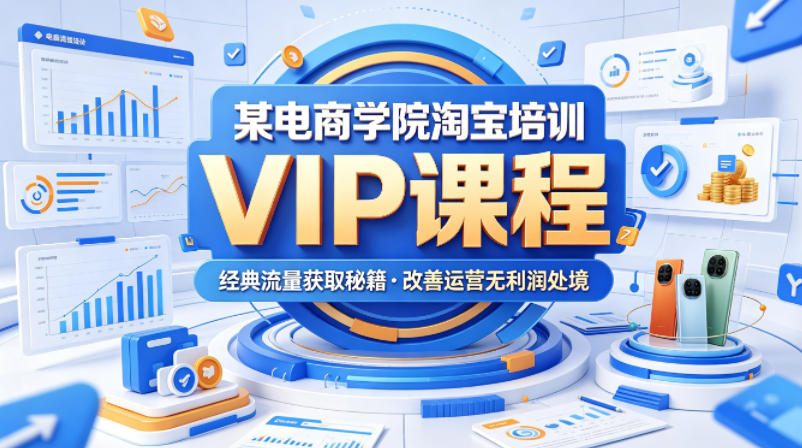 某电商学院淘宝培训VIP课程,各种经典有用的流量获取秘籍,改善运营产品没利润的处境(2026年6月)-好运多多