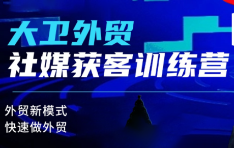 大卫老师·外贸社媒获客独家训练营(更新6月)-好运多多