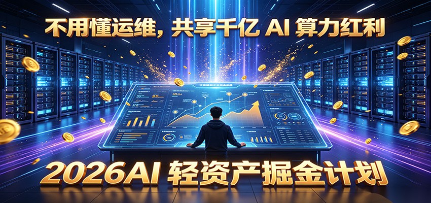 不用懂运维，共享千亿 AI 算力红利，2026AI 轻资产掘金计划-好运多多