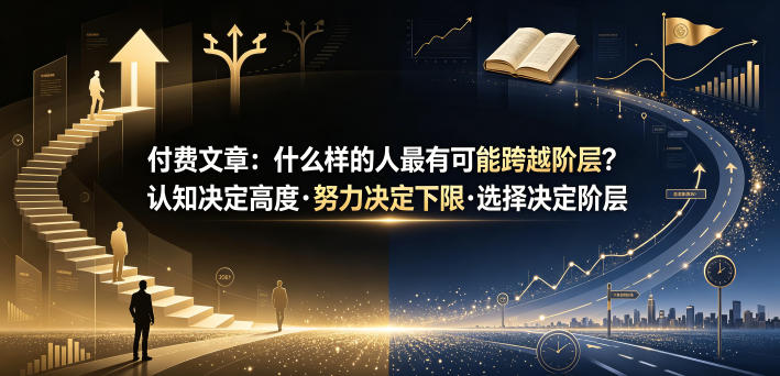 付费文章:什么样的人最有可能跨越阶层?认知决定高度·努力决定下限·选择决定阶层-好运多多