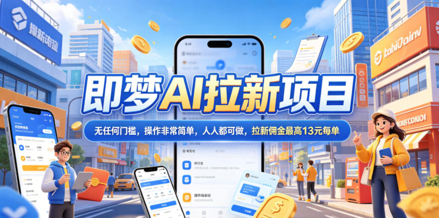 2026年即梦AI拉新项目最新玩法，无任何门槛，操作非常简单，人人都可做，拉新佣金最高13米每单(更新6月24日)-好运多多