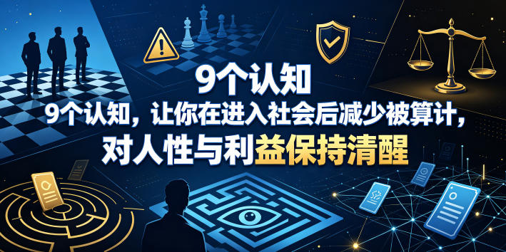 付费文章：9个认知，让你在进入社会后减少被算计，对人性与利益保持清醒-好运多多