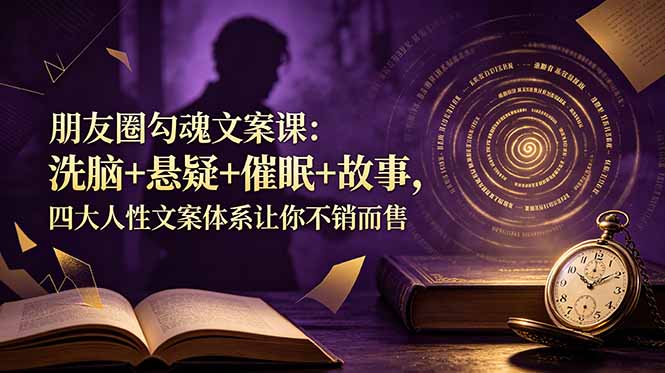 朋友圈勾魂文案课：洗脑+悬疑+催眠+故事，四大人性文案体系让你不销而售-好运多多