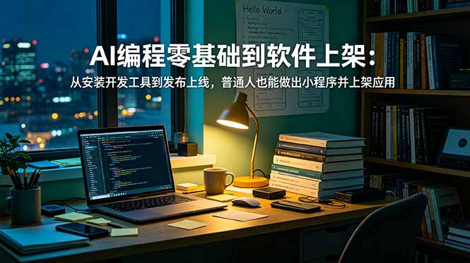 AI编程零基础到软件上架：从安装开发工具到发布上线，普通人也能做出小程序并上架应用商店-好运多多