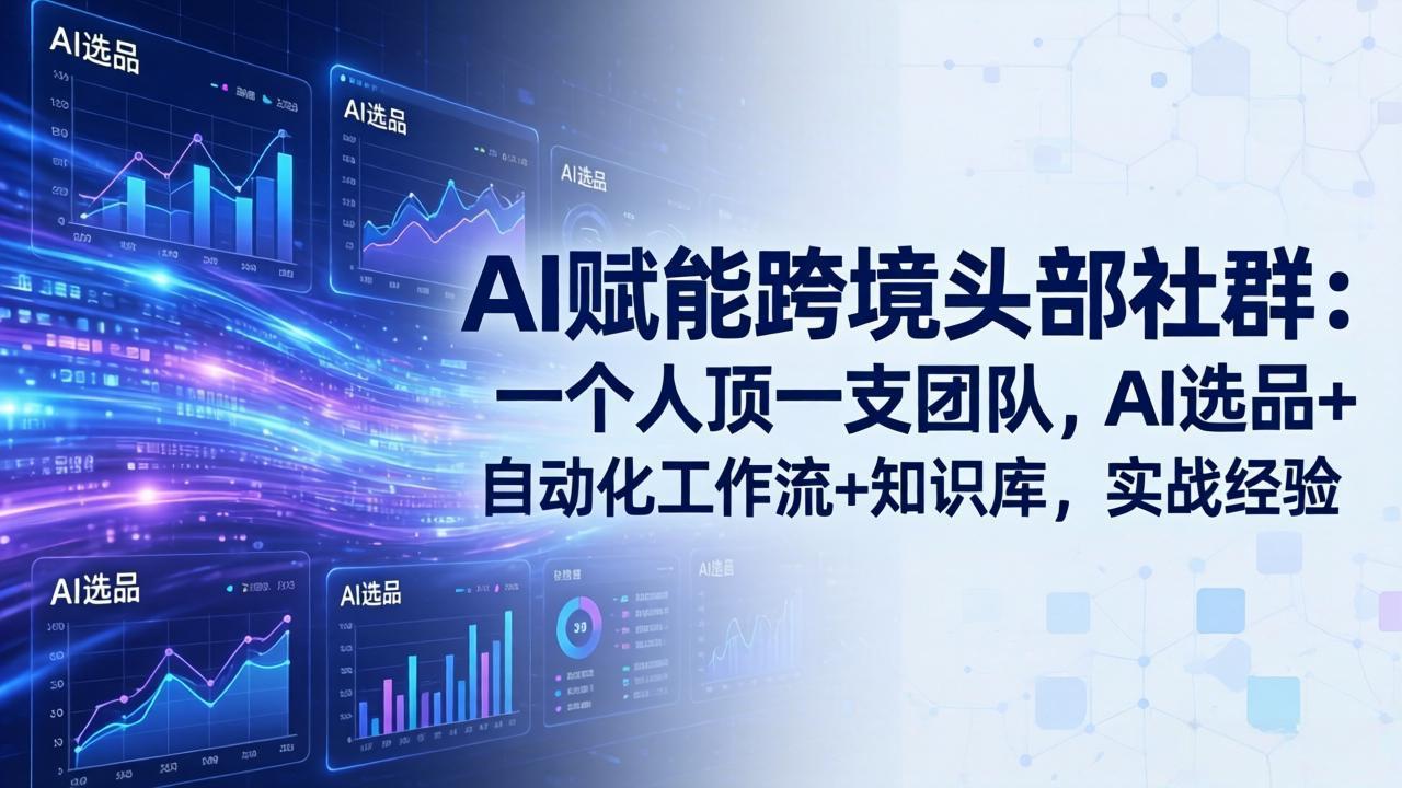 AI赋能跨境头部社群-更新6月：一个人顶一支团队，AI选品+自动化工作流+知识库，实战经验-好运多多