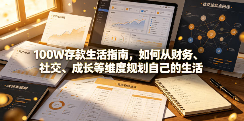 付费文章：100W存款生活指南，如何从财务、社交、成长等维度规划自己的生活-好运多多