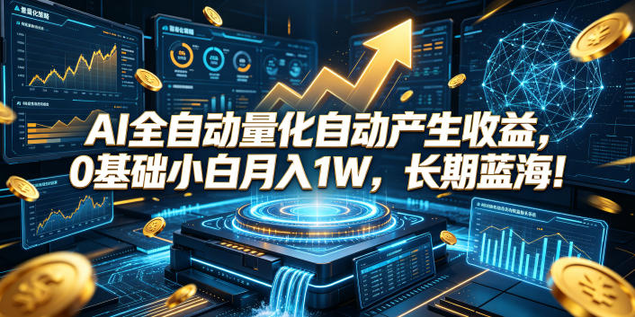 AI全自动量化自动产生收益，0基础小白月入1W，长期蓝海！【揭秘】-好运多多
