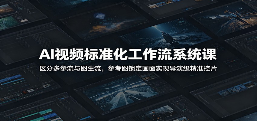 AI视频标准化工作流系统课：区分多参流与图生流，参考图锁定画面实现导演级精准控片-好运多多